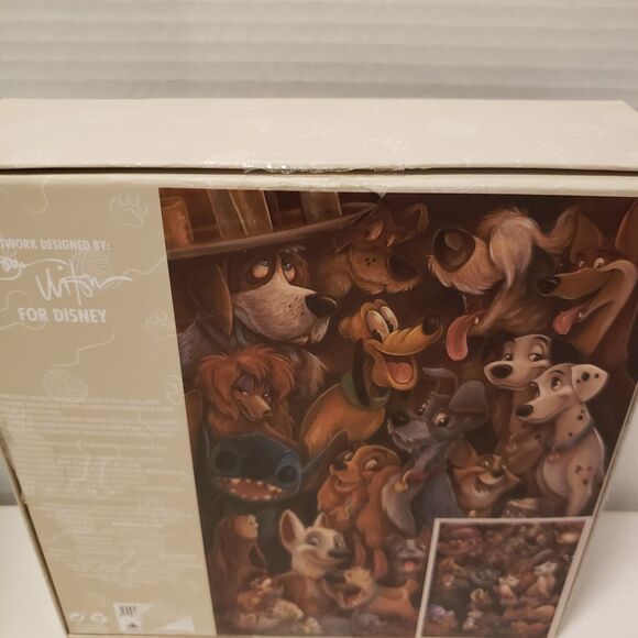 Disney Cats and Dogs Two-Sided Jigsaw Puzzle 1000 Pieces Aristocats Pluto Stitch - Picture 7 of 7